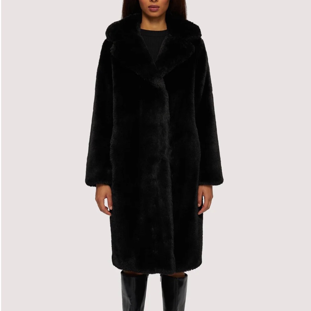 NOIZE Savannah Long Length Vegan Fur Coat